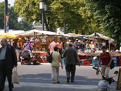 Flea Market crowd